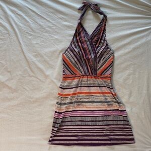 Athleta Multicolor Striped Halter Dress